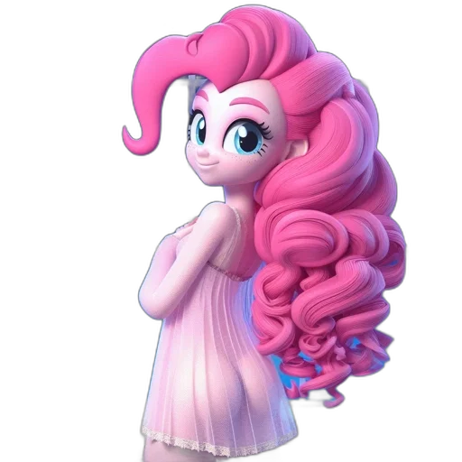 dress, hair, staff, crown, 3d render, concept art, cartoon, fantasy art transparent PNG cut-out