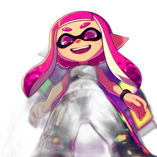 dress, weapon, jacket, mask, concept art, 3d render, vaporwave, watercolor transparent PNG cut-out