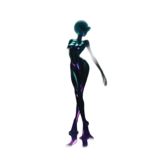 dress, robot, staff, creature, concept art, 3d render, vaporwave, pixel art transparent PNG cut-out
