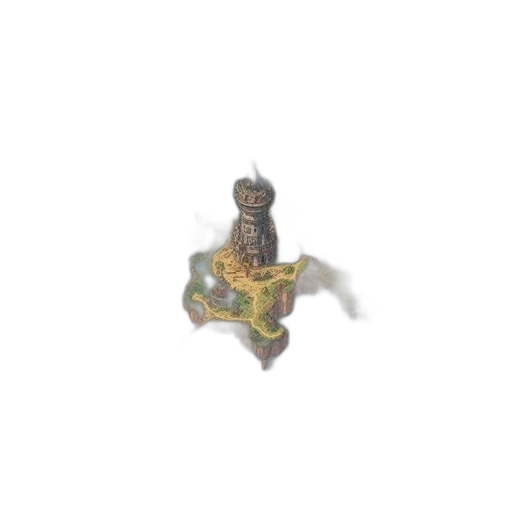 jewelry, crown, staff, dragon, 3d render, pixel art, earth tones, elaborate transparent PNG cut-out
