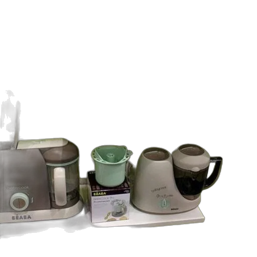 3d render, green, earth tones, display, baby, food, processors, accessories transparent PNG cut-out