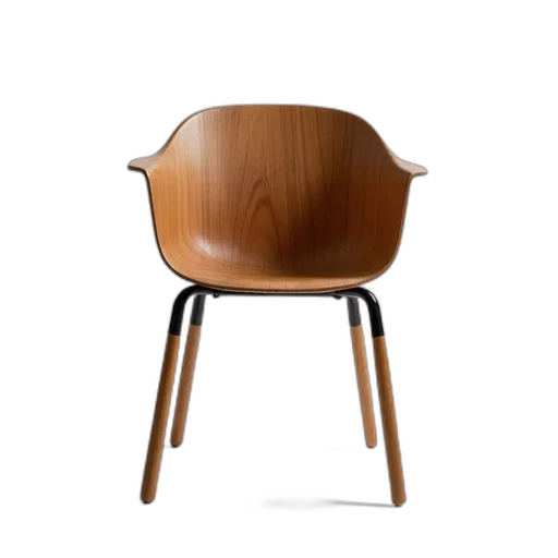 furniture, 3d render, modern, chair, curved, backrest, seat, supported transparent PNG cut-out