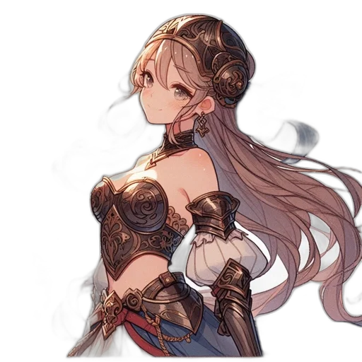 dress, sword, weapon, staff, concept art, anime, fantasy art, dark transparent PNG cut-out