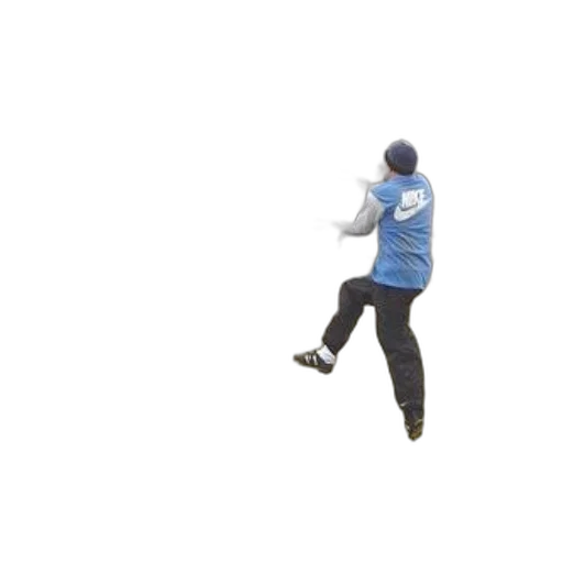 staff, jacket, 3d render, blue, person, nike, playing, frisbee transparent PNG cut-out
