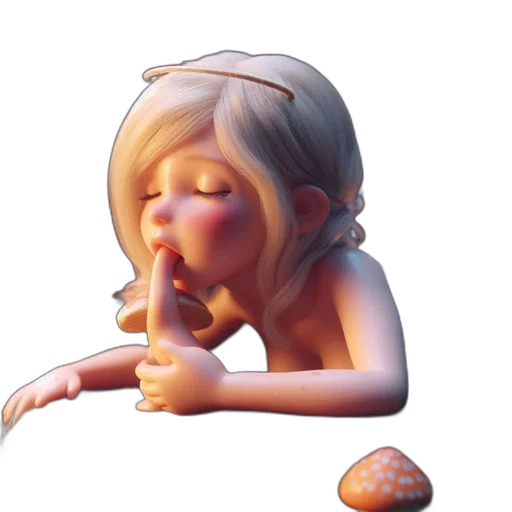food, face, creature, jewelry, 3d render, concept art, photorealistic, fantasy art transparent PNG cut-out