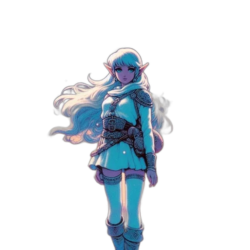 sword, staff, weapon, dress, concept art, pixel art, fantasy art, watercolor transparent PNG cut-out