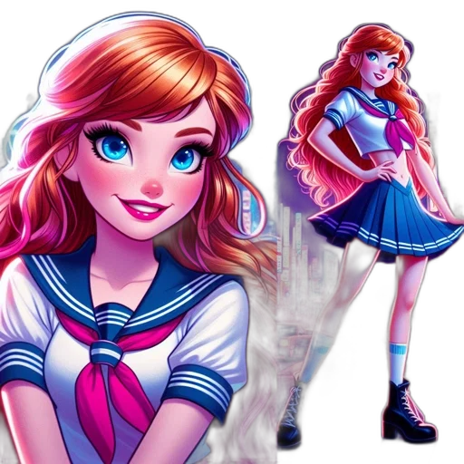 dress, concept art, fantasy art, cartoon, 3d render, pastel, colorful, two transparent PNG cut-out