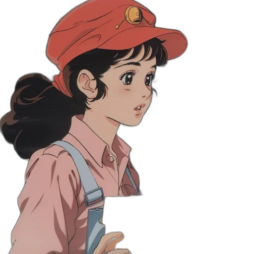 hat, face, staff, dress, anime, cartoon, concept art, watercolor transparent PNG cut-out