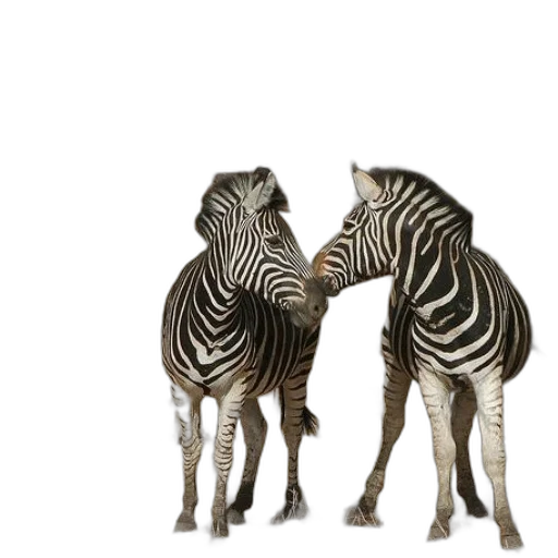animal, furniture, 3d render, photorealistic, concept art, monochrome, two, zebras transparent PNG cut-out