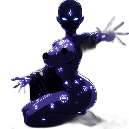 robot, dress, jewelry, staff, concept art, 3d render, fantasy art, cyberpunk transparent PNG cut-out
