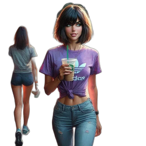 robot, concept art, comic book art, 3d render, vaporwave, neon lights, city street, pastel transparent PNG cut-out