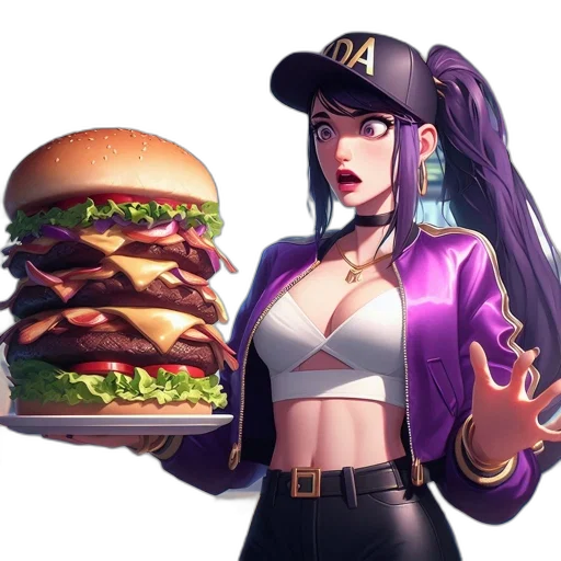food, weapon, animal, jacket, concept art, pixel art, vaporwave, cyberpunk transparent PNG cut-out
