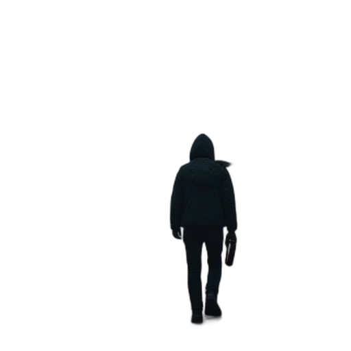 jacket, robot, creature, face, pixel art, concept art, 3d render, photorealistic transparent PNG cut-out