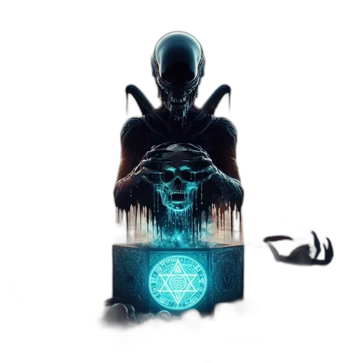 robot, mask, creature, jewelry, concept art, cyberpunk, pixel art, fantasy art transparent PNG cut-out