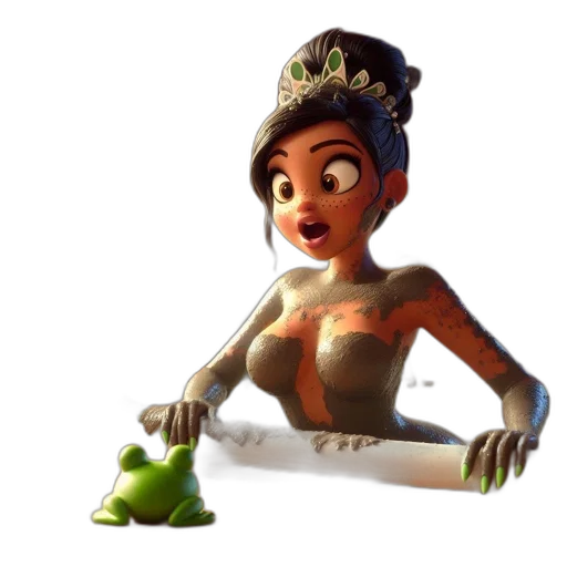 jewelry, crown, staff, creature, concept art, 3d render, fantasy art, cartoon transparent PNG cut-out
