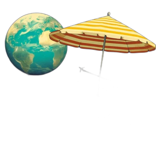 umbrella, staff, hat, jewelry, concept art, 3d render, watercolor, outer space transparent PNG cut-out