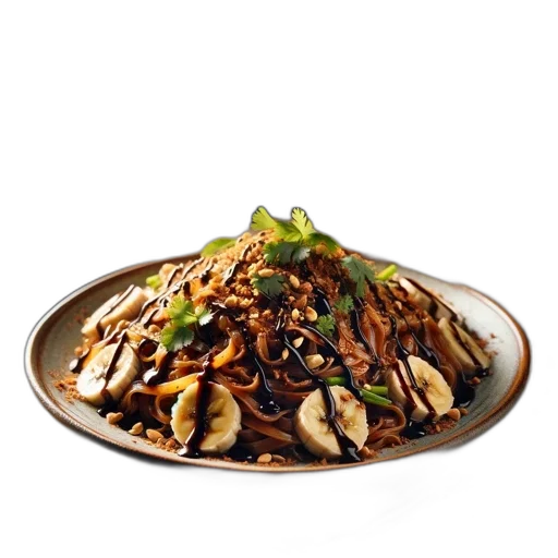 food, image, shows, noodle, dish, served, rustic, wooden transparent PNG cut-out