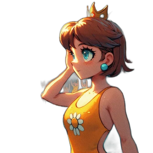 dress, crown, staff, jewelry, pixel art, concept art, anime, fantasy art transparent PNG cut-out