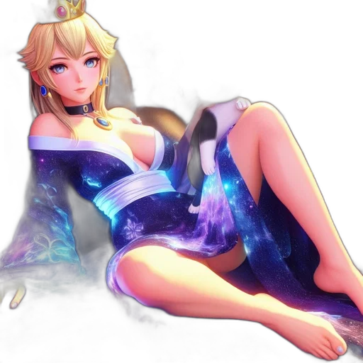 dress, fantasy art, concept art, pixel art, anime, outer space, neon lights, blue transparent PNG cut-out