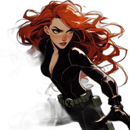 comic book art, concept art, fantasy art, cartoon, green, dark, animated, female transparent PNG cut-out