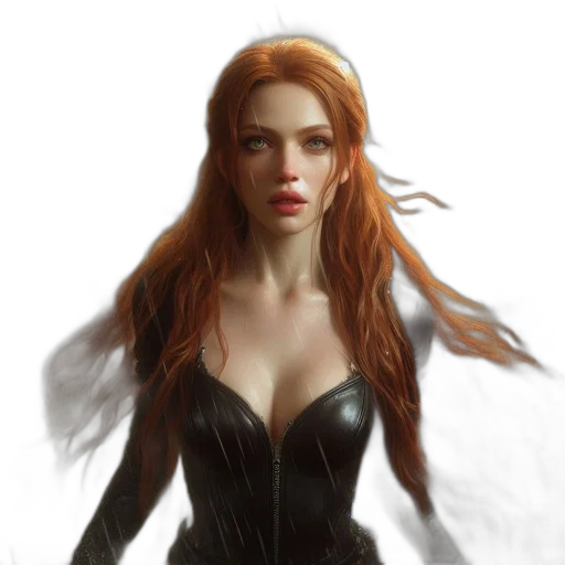 dress, face, fantasy art, concept art, comic book art, photorealistic, fire, dark transparent PNG cut-out