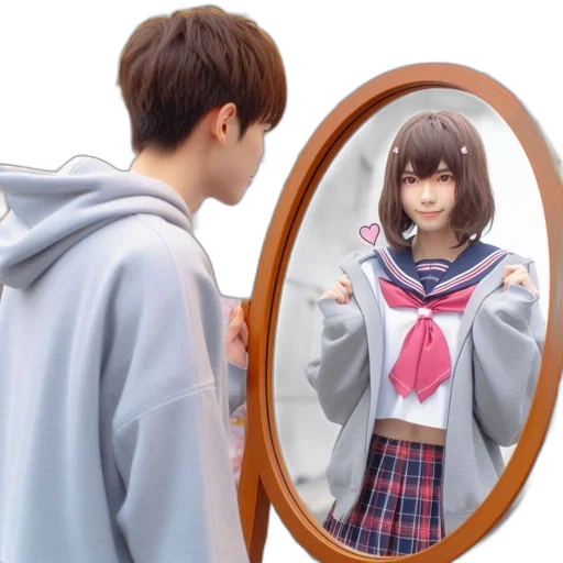 jacket, face, robot, creature, anime, photorealistic, concept art, 3d render transparent PNG cut-out