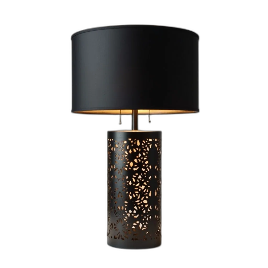 jewelry, furniture, crown, 3d render, photorealistic, modern, lamp, black transparent PNG cut-out