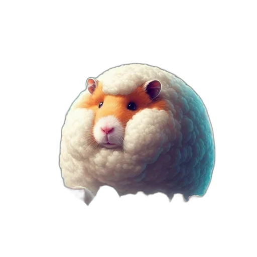 animal, creature, hair, hat, 3d render, concept art, photorealistic, pixel art transparent PNG cut-out