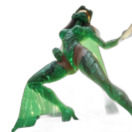 creature, dragon, weapon, concept art, 3d render, fantasy art, underwater, green transparent PNG cut-out