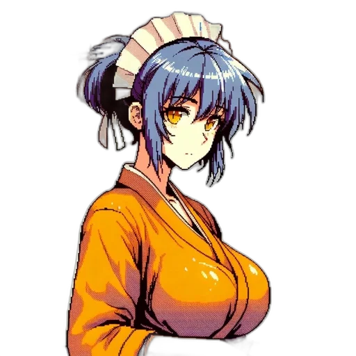 staff, hat, dress, flower, anime, pixel art, concept art, fantasy art transparent PNG cut-out