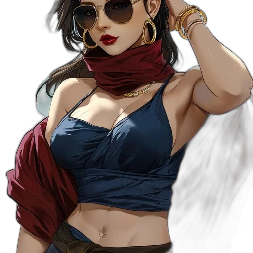jewelry, comic book art, fantasy art, concept art, cartoon, red, dark, blue transparent PNG cut-out