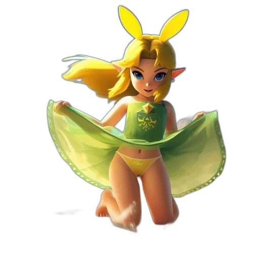 dress, staff, animal, concept art, 3d render, fantasy art, pixel art, green transparent PNG cut-out