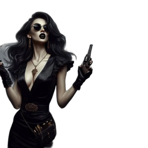 weapon, concept art, comic book art, photorealistic, fantasy art, enigmatic, figure, long transparent PNG cut-out