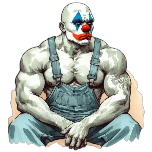 mask, face, comic book art, concept art, cartoon, photorealistic, muscular, figure transparent PNG cut-out