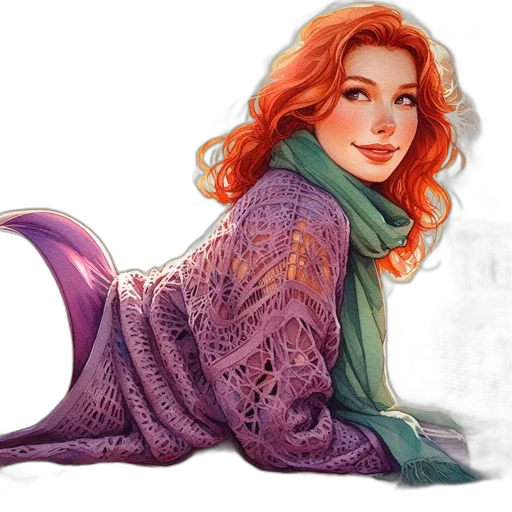 dress, dragon, fantasy art, watercolor, concept art, pixel art, underwater, snow transparent PNG cut-out