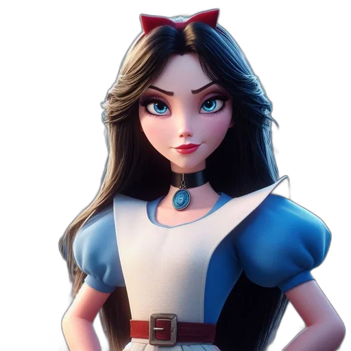 3d render, fantasy art, concept art, comic book art, animated, female, figure, stands transparent PNG cut-out