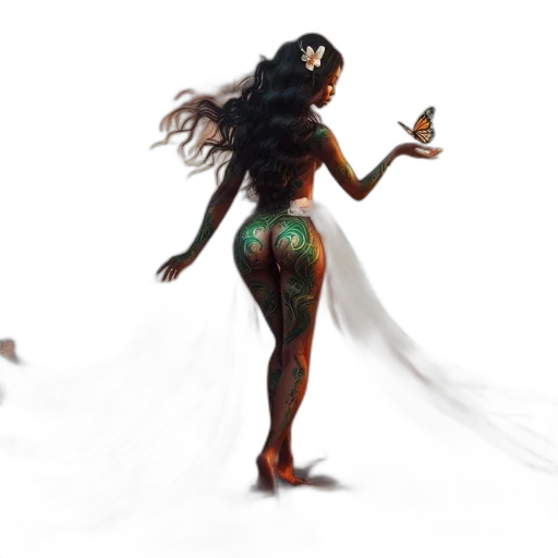 dress, creature, concept art, fantasy art, pixel art, 3d render, outer space, fire transparent PNG cut-out