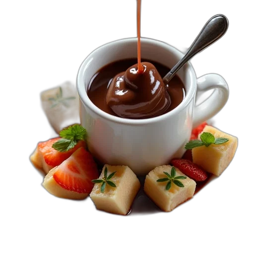 food, photorealistic, 3d render, chocolate transparent PNG cut-out