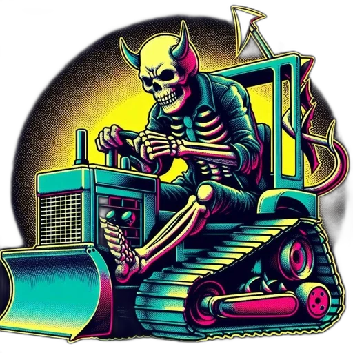 robot, car, furniture, comic book art, concept art, vaporwave, cyberpunk, neon lights transparent PNG cut-out