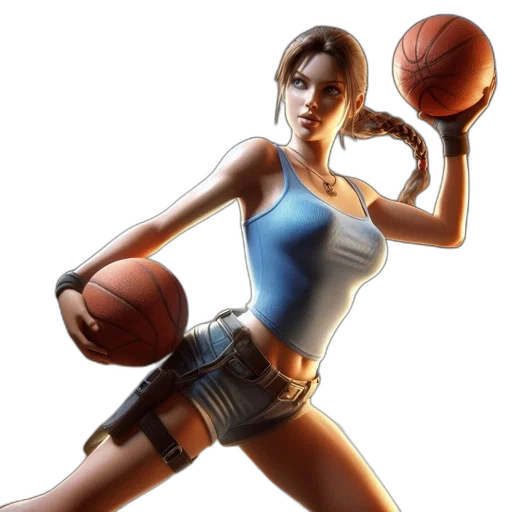 concept art, photorealistic, 3d render, pixel art, female, athlete, gymnasium, wears transparent PNG cut-out