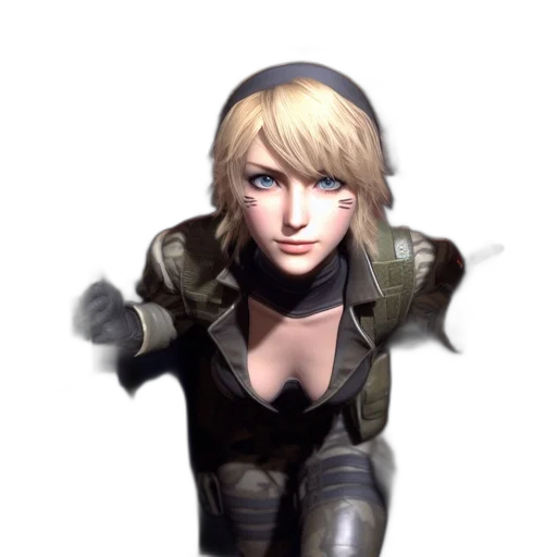 jacket, weapon, face, staff, concept art, 3d render, photorealistic, fantasy art transparent PNG cut-out