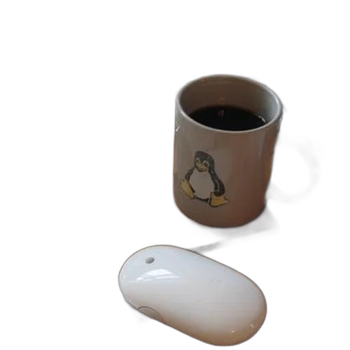 jewelry, robot, staff, 3d render, photorealistic, mug, penguin, sits transparent PNG cut-out