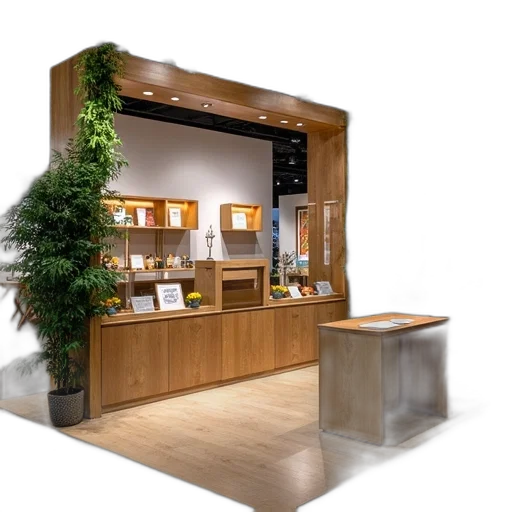 furniture, staff, 3d render, photorealistic, trade, expo, displays transparent PNG cut-out