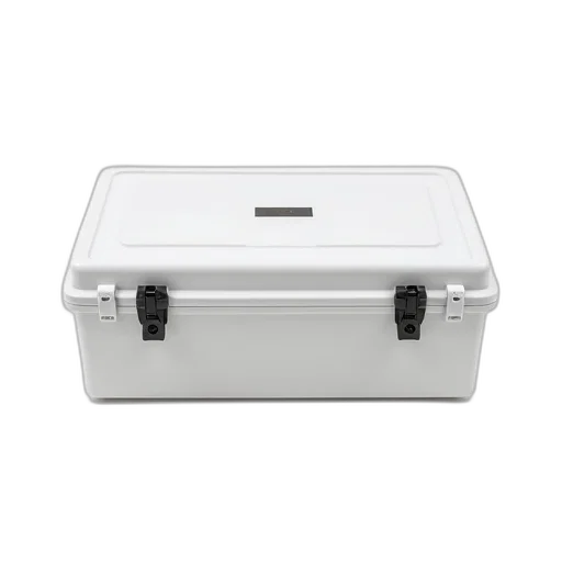 robot, furniture, 3d render, white, plastic, box, black, label transparent PNG cut-out