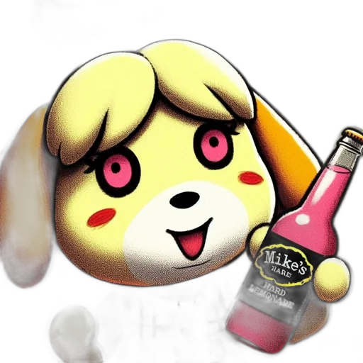 bottle, animal, food, staff, concept art, 3d render, pixel art, vaporwave transparent PNG cut-out