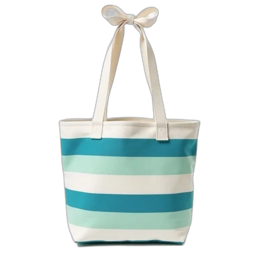 pastel, monochrome, blue, white, tote, bag, green, striped transparent PNG cut-out