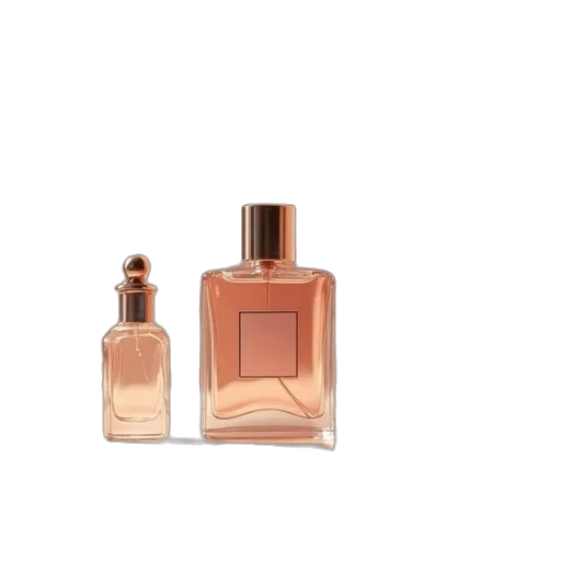 bottle, perfume, tubes, mock transparent PNG cut-out