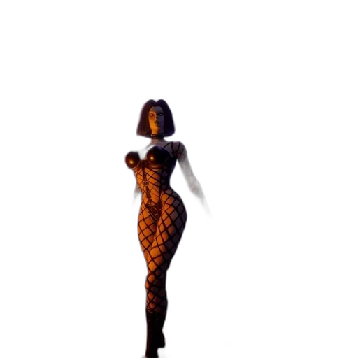 dress, staff, hair, jewelry, 3d render, pixel art, concept art, fantasy art transparent PNG cut-out