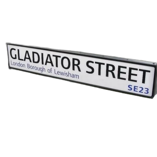 city street, street, sign, gladiator, london, borough, lewisham transparent PNG cut-out