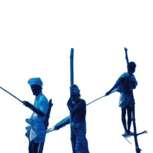 staff, sword, weapon, umbrella, 3d render, concept art, blue, poster transparent PNG cut-out